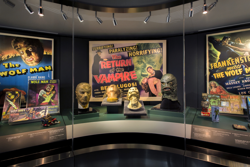 Image: Installation view of "Classic Monsters: The Kirk Hammett Collection"