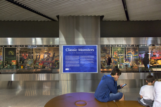 Image: Installation view of "Classic Monsters: The Kirk Hammett Collection"