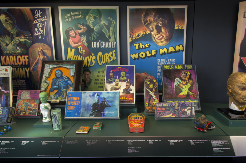 Image: Installation view of "Classic Monsters: The Kirk Hammett Collection"