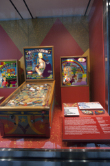 Image: Installation view of "Pinball! From Bagatelle to Rainbow and Flipper to Twilight Zone"