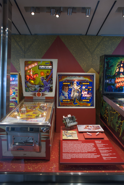 Image: Installation view of "Pinball! From Bagatelle to Rainbow and Flipper to Twilight Zone"