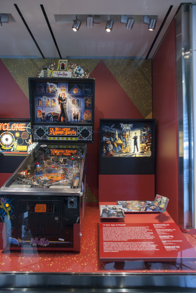 Image: Installation view of "Pinball! From Bagatelle to Rainbow and Flipper to Twilight Zone"