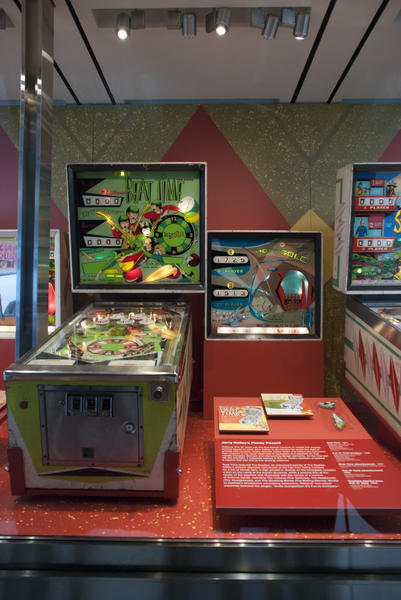 Image: Installation view of "Pinball! From Bagatelle to Rainbow and Flipper to Twilight Zone"