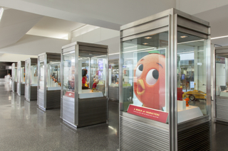 Image: Installation view of "A World of Characters: Advertising Icons from the Warren Dotz Collection"