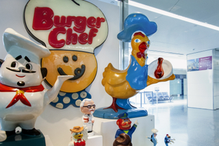 Image: Installation view of "A World of Characters: Advertising Icons from the Warren Dotz Collection"