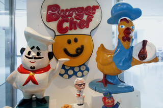 Image: Installation view of "A World of Characters: Advertising Icons from the Warren Dotz Collection"