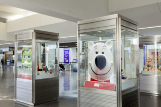 Image: Installation view of "A World of Characters: Advertising Icons from the Warren Dotz Collection"