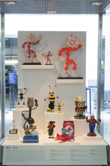 Image: Installation view of "A World of Characters: Advertising Icons from the Warren Dotz Collection"