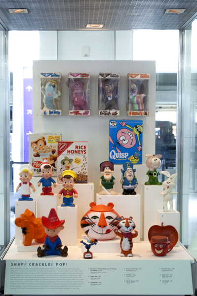 Image: Installation view of "A World of Characters: Advertising Icons from the Warren Dotz Collection"