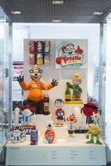 Image: Installation view of "A World of Characters: Advertising Icons from the Warren Dotz Collection"