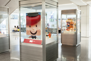 Image: Installation view of "A World of Characters: Advertising Icons from the Warren Dotz Collection"