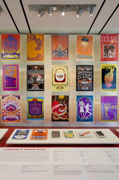 Image: Installation view of "When Art Rocked: San Francisco Music Posters"