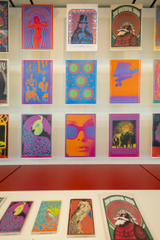 Image: Installation view of "When Art Rocked: San Francisco Music Posters"