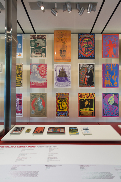 Image: Installation view of "When Art Rocked: San Francisco Music Posters"