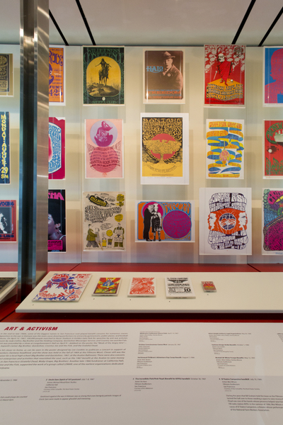 Image: Installation view of "When Art Rocked: San Francisco Music Posters"