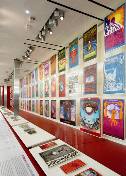 Image: Installation view of "When Art Rocked: San Francisco Music Posters"
