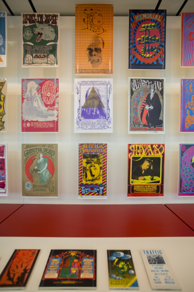 Image: Installation view of "When Art Rocked: San Francisco Music Posters"