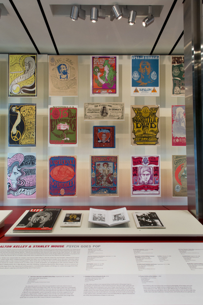 Image: Installation view of "When Art Rocked: San Francisco Music Posters"