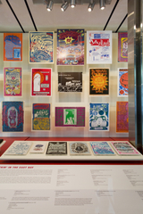 Image: Installation view of "When Art Rocked: San Francisco Music Posters"