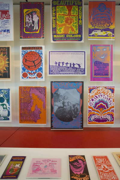 Image: Installation view of "When Art Rocked: San Francisco Music Posters"