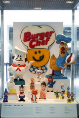 Image: Installation view of "A World of Characters: Advertising Icons from the Warren Dotz Collection"