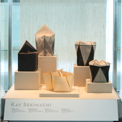 Image: Installation view of "Turn, Weave, Fire and Fold: Vessels from the Forrest L. Merrill Collection"