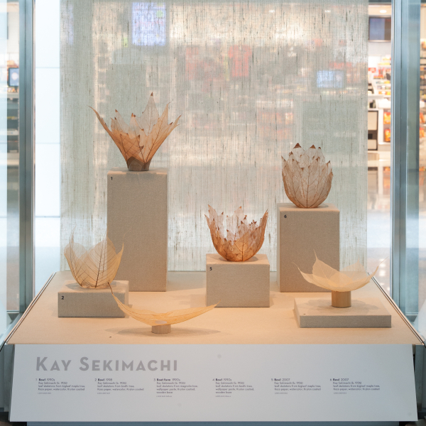 Image: Installation view of "Turn, Weave, Fire and Fold: Vessels from the Forrest L. Merrill Collection"