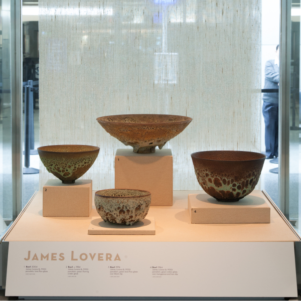 Image: Installation view of "Turn, Weave, Fire and Fold: Vessels from the Forrest L. Merrill Collection"