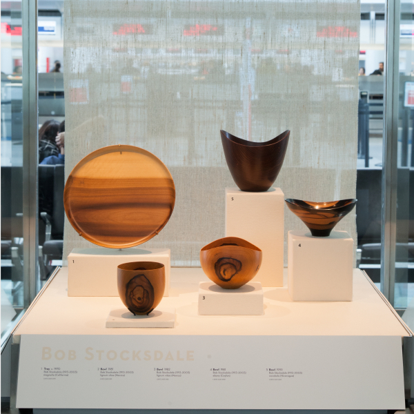 Image: Installation view of "Turn, Weave, Fire and Fold: Vessels from the Forrest L. Merrill Collection"