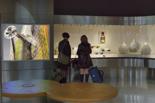 Image: Installation view of "Studio Glass, The Art of Marvin Lipofsky, Richard Marquis, John Lewis and Elin Christopherson"