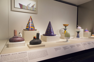 Image: Installation view of "Studio Glass, The Art of Marvin Lipofsky, Richard Marquis, John Lewis and Elin Christopherson"