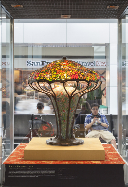 Image: Installation view of "A Radiant Light: The Artistry of Louis C. Tiffany"