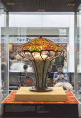 Image: Installation view of "A Radiant Light: The Artistry of Louis C. Tiffany"