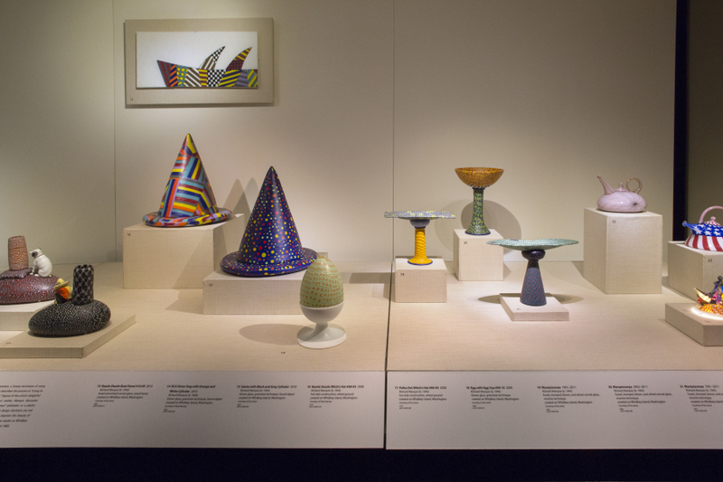 Image: Installation view of "Studio Glass, The Art of Marvin Lipofsky, Richard Marquis, John Lewis and Elin Christopherson"