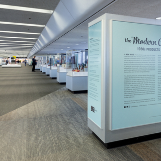 Installation view of "The Modern Consumer – 1950s Products and Styles"