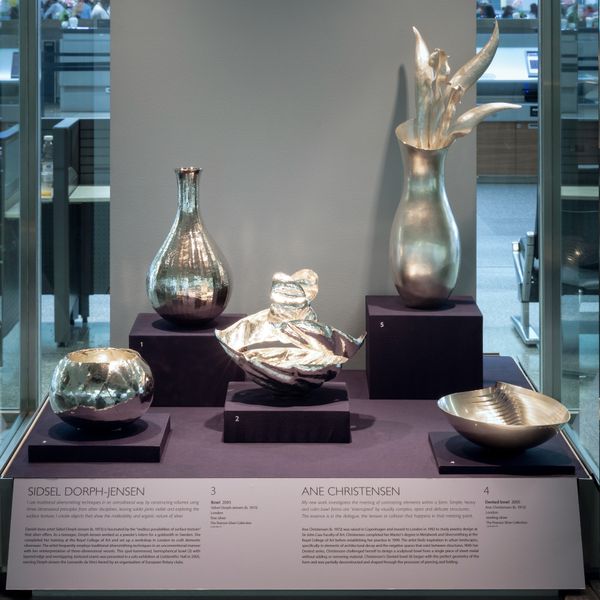 Image: Installation view of "A Sterling Renaissance, British Silver Design 1957-2018"