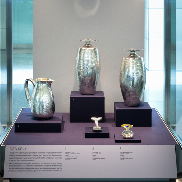 Image: Installation view of "A Sterling Renaissance, British Silver Design 1957-2018"