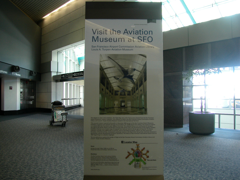 Image: Installation view of "The Flight Bag: Icon of Air Travel"
