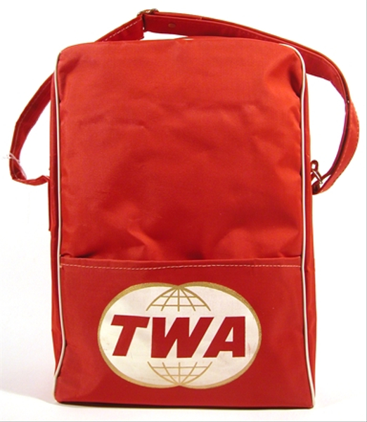 Image: Installation view of "The Flight Bag: Icon of Air Travel"
