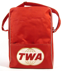 Image: Installation view of "The Flight Bag: Icon of Air Travel"