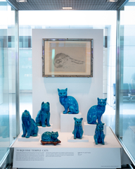 Image: Installation view of "Caticons: The Cat in Art"