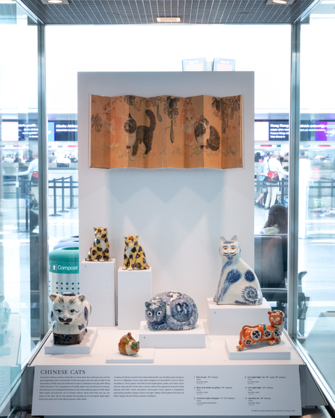Image: Installation view of "Caticons: The Cat in Art"