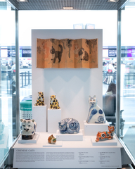 Image: Installation view of "Caticons: The Cat in Art"