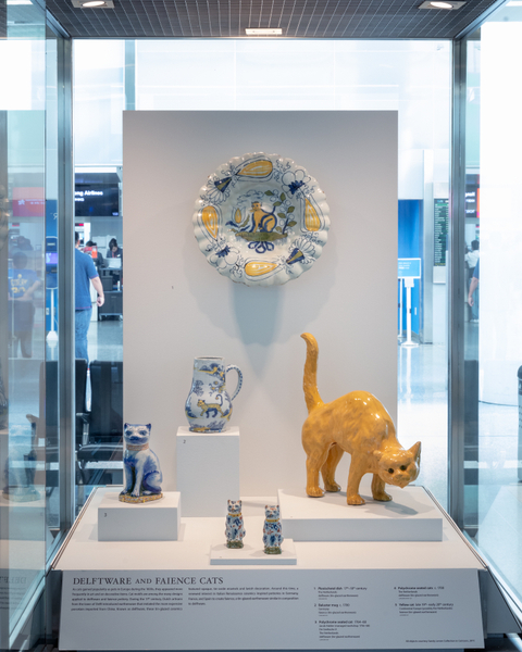 Image: Installation view of "Caticons: The Cat in Art"