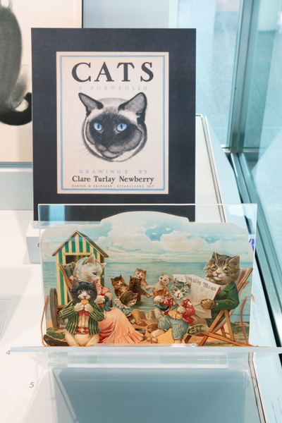 Image: Installation view of "Caticons: The Cat in Art"