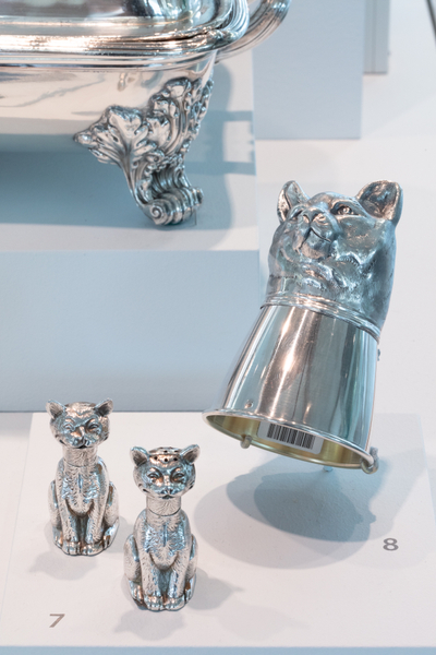 Image: Installation view of "Caticons: The Cat in Art"