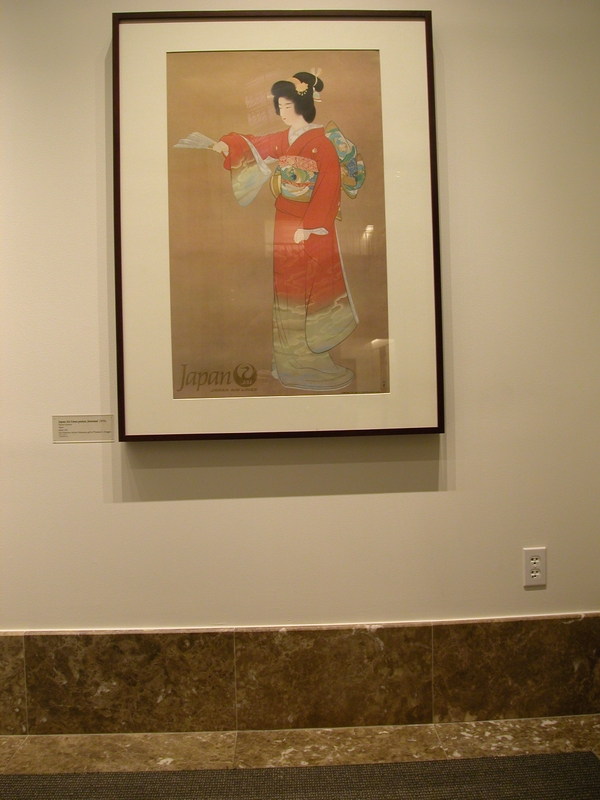Image: Installation view of "Flight of the Crane: Japan Air Lines Travel Posters"