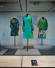 Image: Installation view of "Fashion in Flight: A History of Airline Uniform Design"