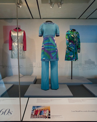 Image: Installation view of "Fashion in Flight: A History of Airline Uniform Design"