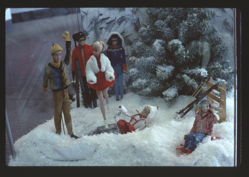 Image: Installation view of "Barbie® Takes A Vacation to Exotic Places"